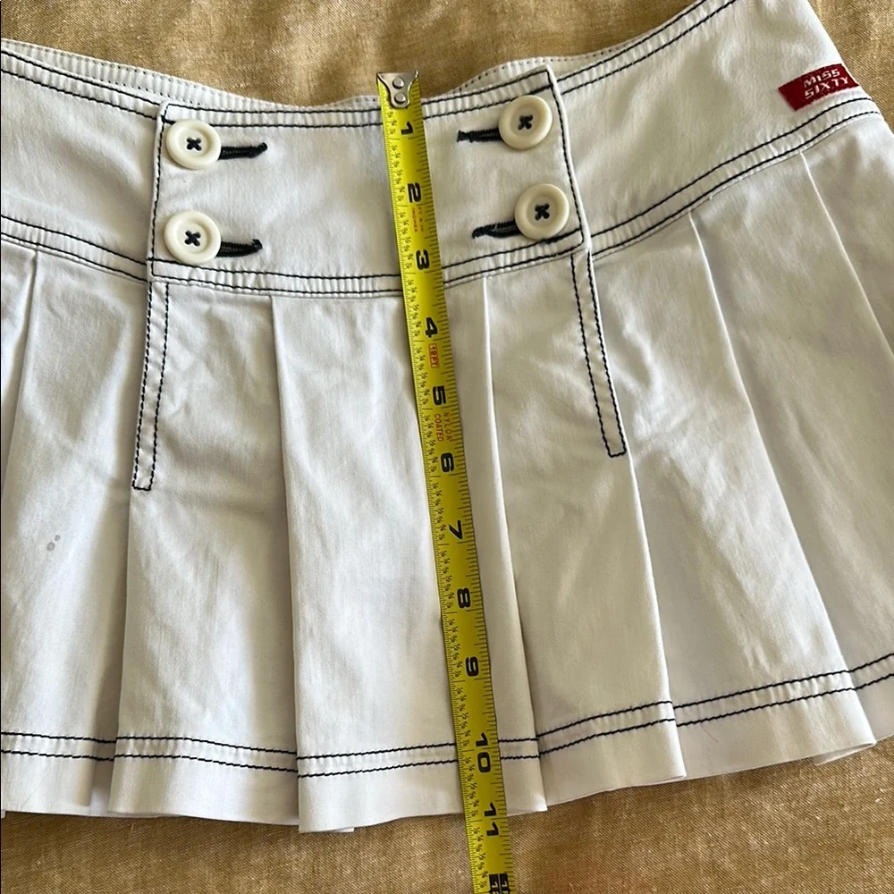Miss Sixty Y2K Vintage White Pleated Skirt ~ - Picture 9 of 9